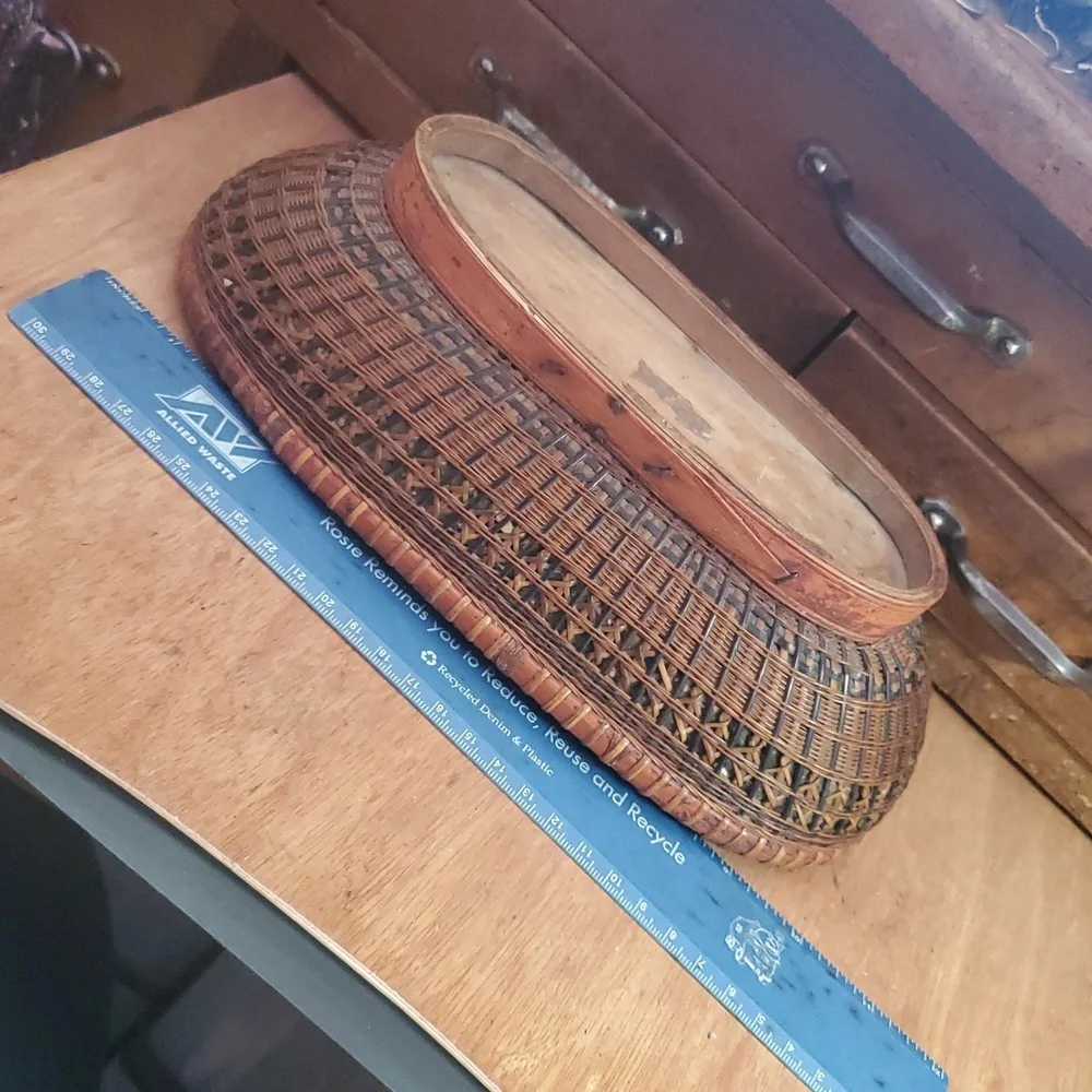 Stunning Crafted Oval LG Structured Woven Basket GS7 T 4
